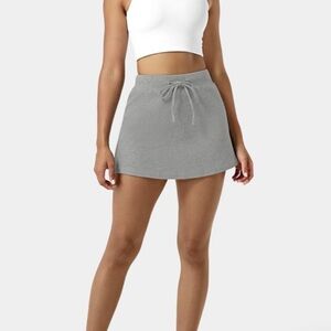 Halara Everyday Drawstring Waffle Mini Chill Cotton Skirt Red Violet XL nwt